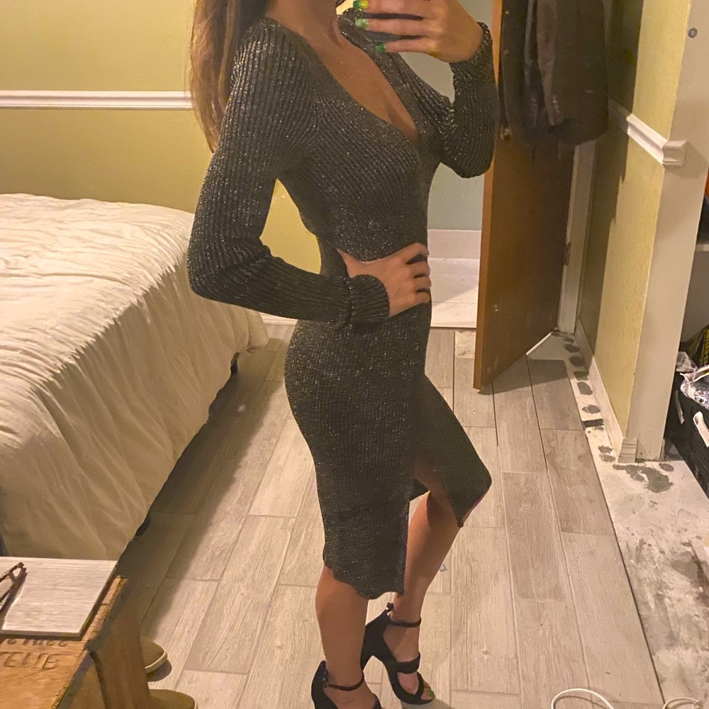 BCBGMaxazaria Shimmer dress NYE